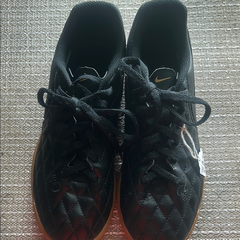 Nike Black Quilted Sneakers with Gum Sole